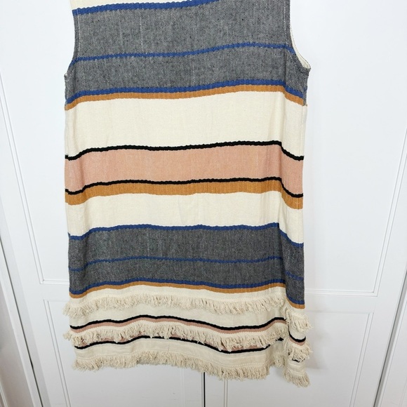 Anthropologie Holding Horses Fringed Striped Tunic Dress Sz 10 - Picture 14 of 16